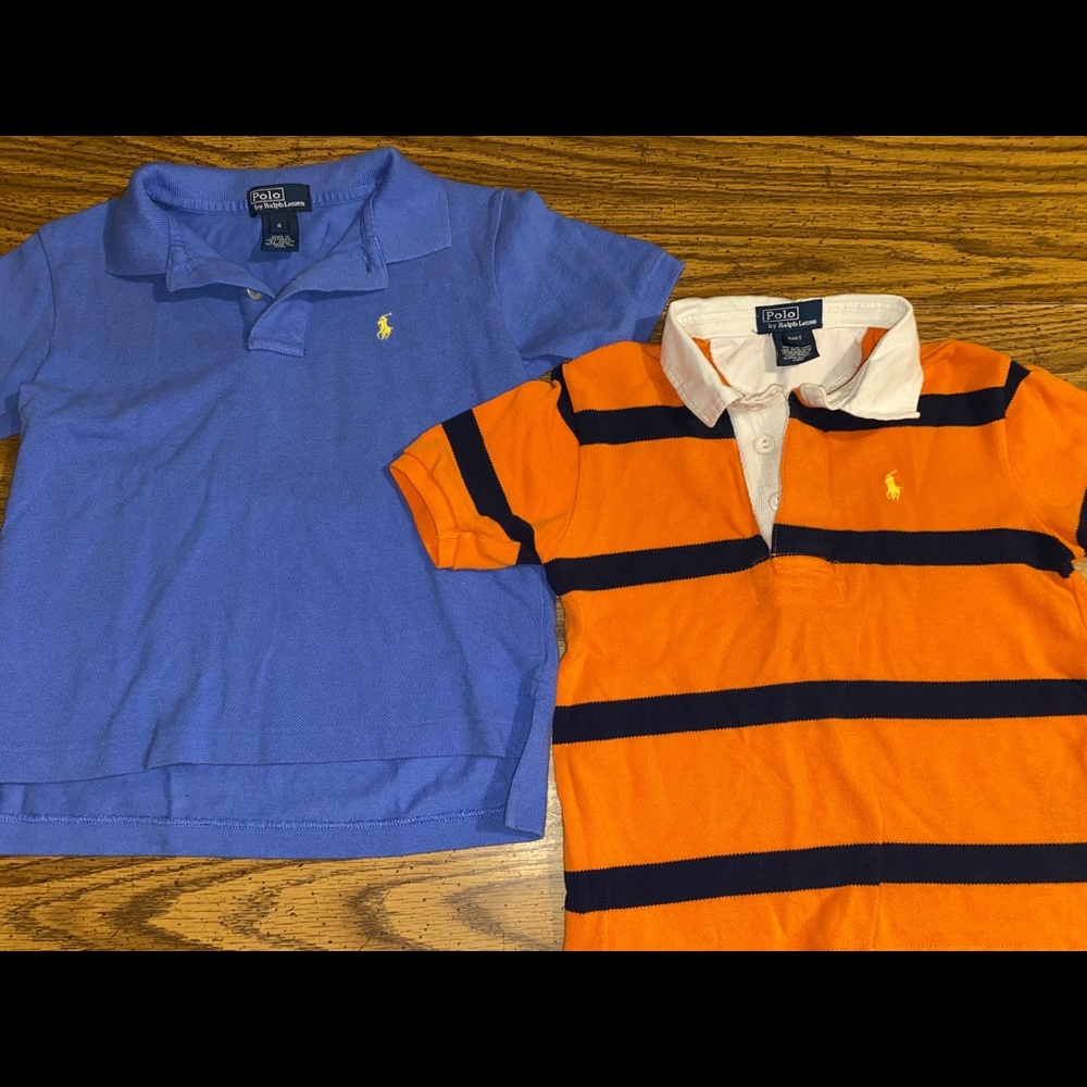 Polo Ralph Lauren polo tops orange and blue size 4